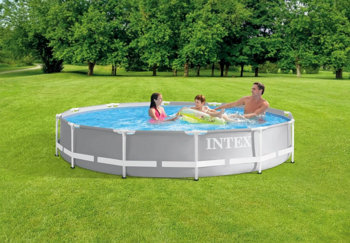 Intex 12ft X 30" Prism Frame Pool With Filter Pump – Round 1 Intex 12ft X 30" Prism Frame Pool With Filter Pump – Round