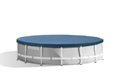 Intex 14ft X 42" Prism Frame Pool Set With Filter Pump – Round – Collection Only -Swimming Pool Supplies 26720 debris cover imageload