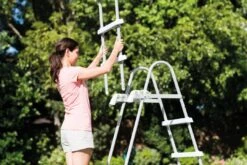 Intex 28075 Deluxe Pool Ladder (36"- 42") -Swimming Pool Supplies 28072 deluxe pool ladder 36 42 3
