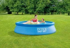 Intex 28108 8ft X 24" Easy Set Round Pool With Filter Pump -Swimming Pool Supplies 28108 in use