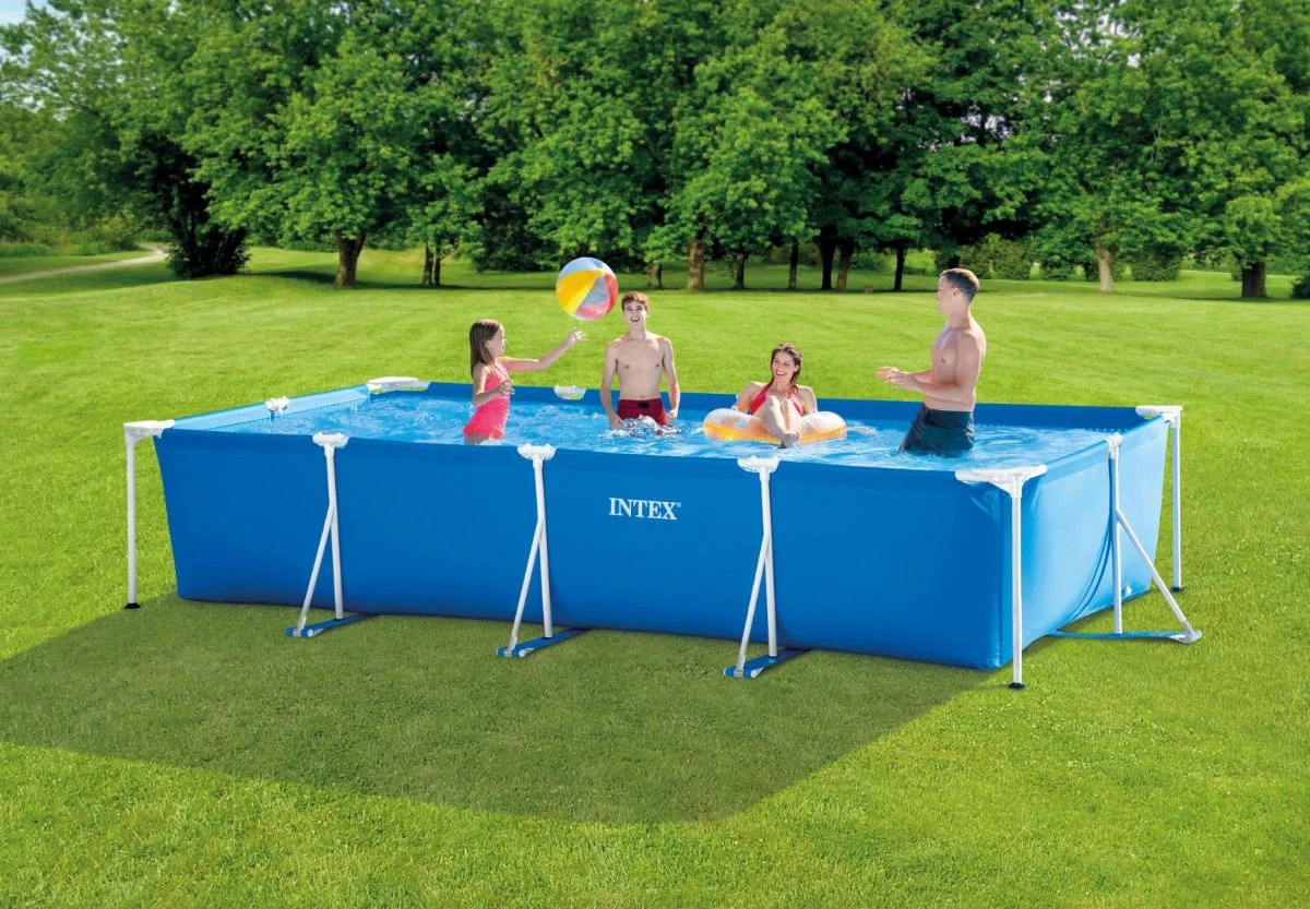 Intex 14ft 9." X 7ft 2⅝" X 33"Rectangular Frame Pool With Filter Pump – Collection Only 2 Intex 14ft 9." X 7ft 2⅝" X 33"Rectangular Frame Pool With Filter Pump – Collection Only - Image 2