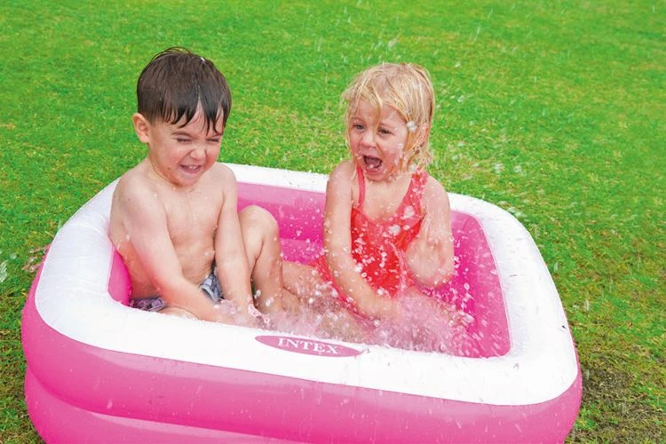 Intex Inflatable Play Box Pool - Pink (1 - 3 Years) 2 Intex Inflatable Play Box Pool - Pink (1 - 3 Years) - Image 2
