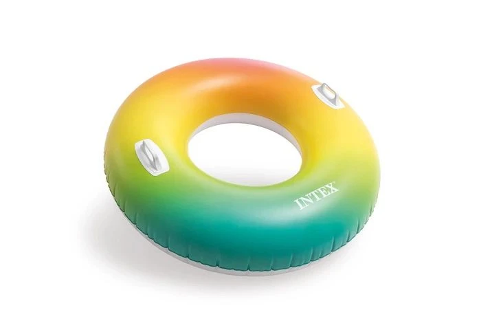 Intex Inflatable Pool Float | Rainbow Ombre Tube (48") 2 Intex Inflatable Pool Float | Rainbow Ombre Tube (48") - Image 2
