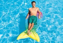 Intex 58788 70" X 28" Inflatable Pool Mattress Rainbow Mermaid Tail Float -Swimming Pool Supplies 58788ep 1