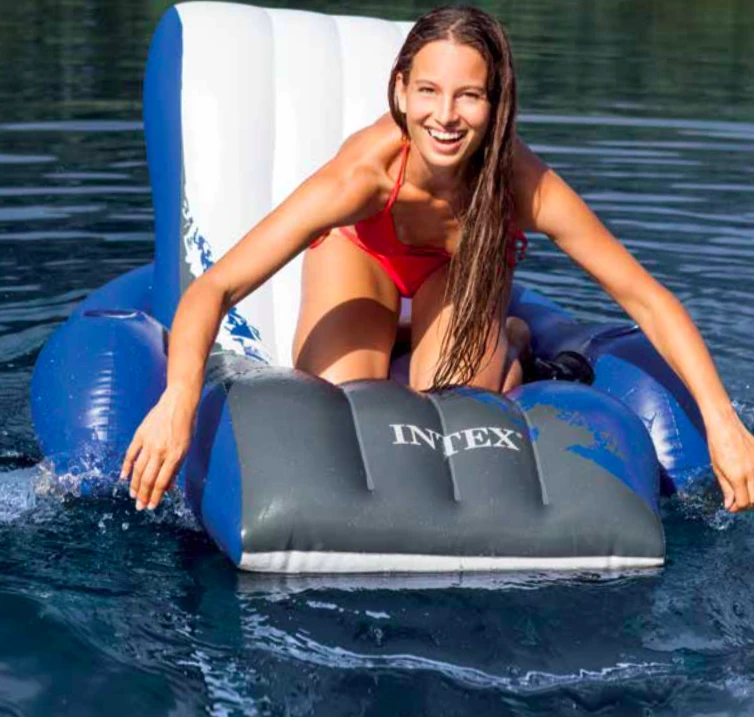 Intex 58868 Inflatable Mattress | Floating Recliner Lounger (71" X 53") 2 Intex 58868 Inflatable Mattress | Floating Recliner Lounger (71" X 53") - Image 2