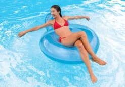 Intex Pool Float | Inflatable Pillow-Back Lounger - Blue (54" X 48") -Swimming Pool Supplies 58889eub blue 3