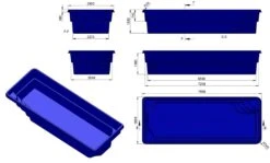 Fibreglass Pool Montecito 24'11" X 10' Complete Kit (Metallic Finish) -Swimming Pool Supplies 7013080m montecito fibreglass pool dimension drawings