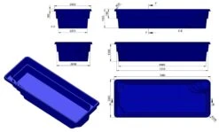 Fibreglass Pool Montecito 24'11" X 10' Complete Kit (Pastel Colour) 19 Fibreglass Pool Montecito 24'11" X 10' Complete Kit (Pastel Colour) -Swimming Pool Supplies 7013080p montecito fibreglass pool dimension drawings