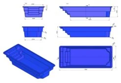 Fibreglass Pool Aspen 24'7" X 10'4" Complete Kit (Pastel Colour) -Swimming Pool Supplies 7014743p aspen fibreglass pool dimension drawings