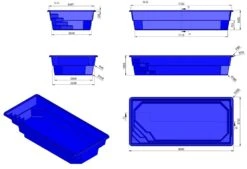 Fibreglass Pool Colorado 26'2" X 12'4" Complete Kit (Pastel Colour) -Swimming Pool Supplies 7014746p colorado fibreglass pool dimension drawings