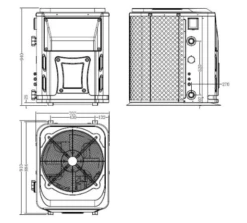 Hydro-Pro Pool Heat Pump Type18 18kW | COLLECTION ONLY -Swimming Pool Supplies 7018526 hydro pro pool heat pump type18 dimensions 1