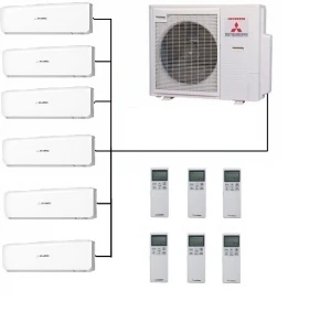 Mitsubishi SCM125ZM-S Outdoor Unit With 5 - 6 Indoor Wall Units 1 Mitsubishi SCM125ZM-S Outdoor Unit With 5 - 6 Indoor Wall Units