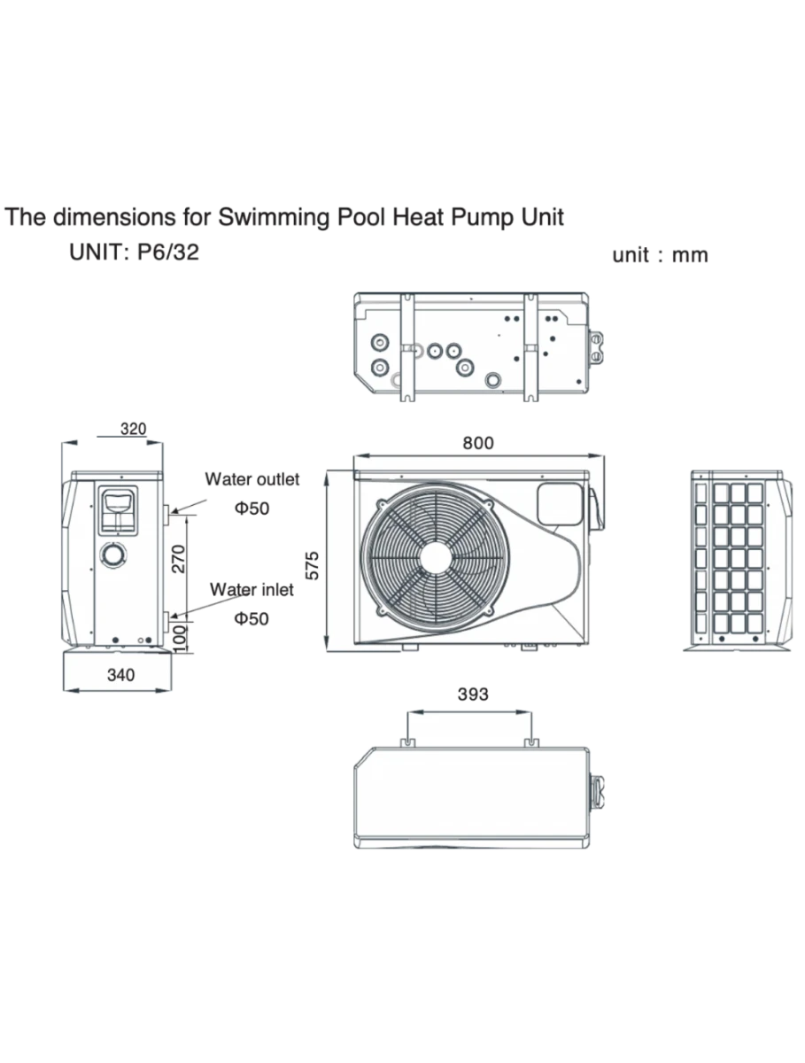 Hydro-Pro Pool Heat Pump Type P6/32 5.81kW| COLLECTION ONLY 3 Hydro-Pro Pool Heat Pump Type P6/32 5.81kW| COLLECTION ONLY - Image 3