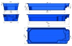 Fibreglass Pool Houston 31'2" X 12'4" Complete Kit (Pastel Colour) 19 Fibreglass Pool Houston 31'2" X 12'4" Complete Kit (Pastel Colour) -Swimming Pool Supplies houstonp fibreglass pool dimension drawings