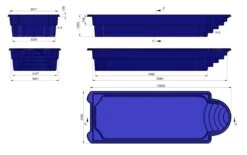 Fibreglass Pool Itaka 33' X 12'2" Complete Kit (Pastel Colour) -Swimming Pool Supplies itakap fibreglass pool dimension drawings