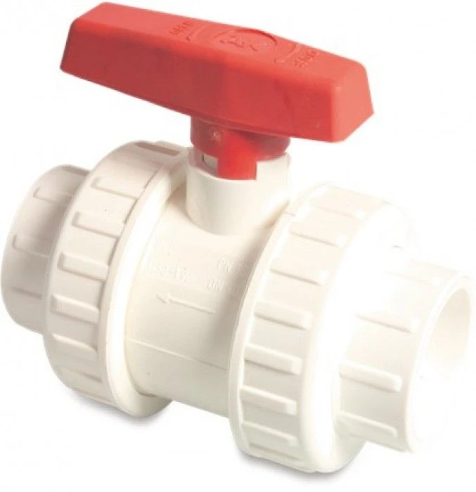 Mega Ball Valve PVC-U 2" Imperial Glue Socket 10bar White Type AK 1 Mega Ball Valve PVC-U 2" Imperial Glue Socket 10bar White Type AK