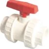 Mega Ball Valve PVC-U 1.5" Imperial Glue Socket 10bar White Type AK
