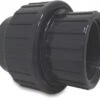 Mega Union Coupler PVC-U 63 Mm X 2" Glue Socket X Female Thread 10bar Grey