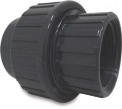 Mega Union Coupler PVC-U 63 Mm X 2" Glue Socket X Female Thread 10bar Grey