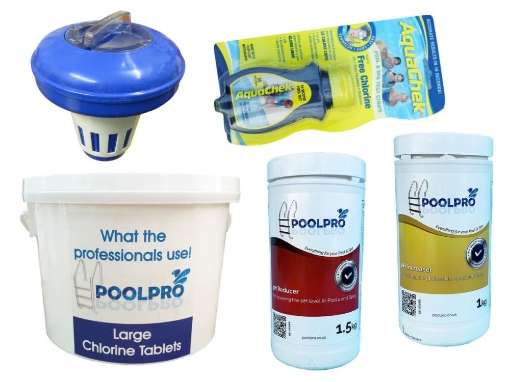 Basic Pool Chemical Kit (with 2 Kg Large Chlorine Tablets) 1 Basic Pool Chemical Kit (with 2 Kg Large Chlorine Tablets)