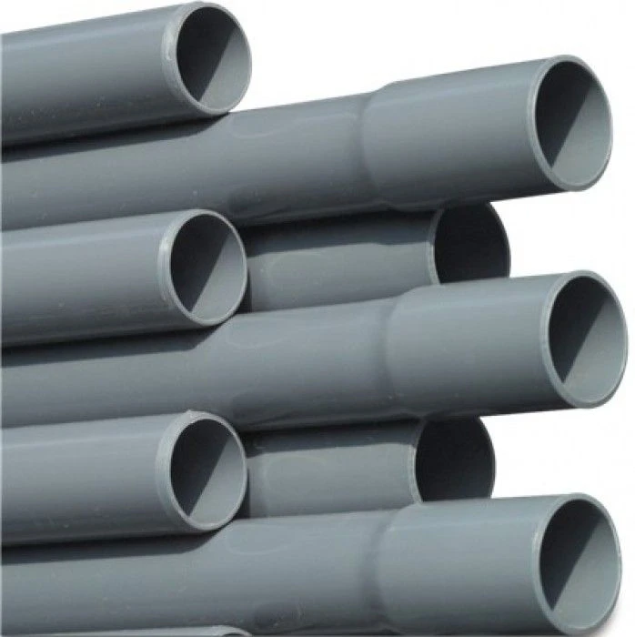 Pressure Pipe PVC-U 50 Mm X 2,4 Mm Glue Socket X Plain 10bar Grey 5m Length - COLLECTION ONLY